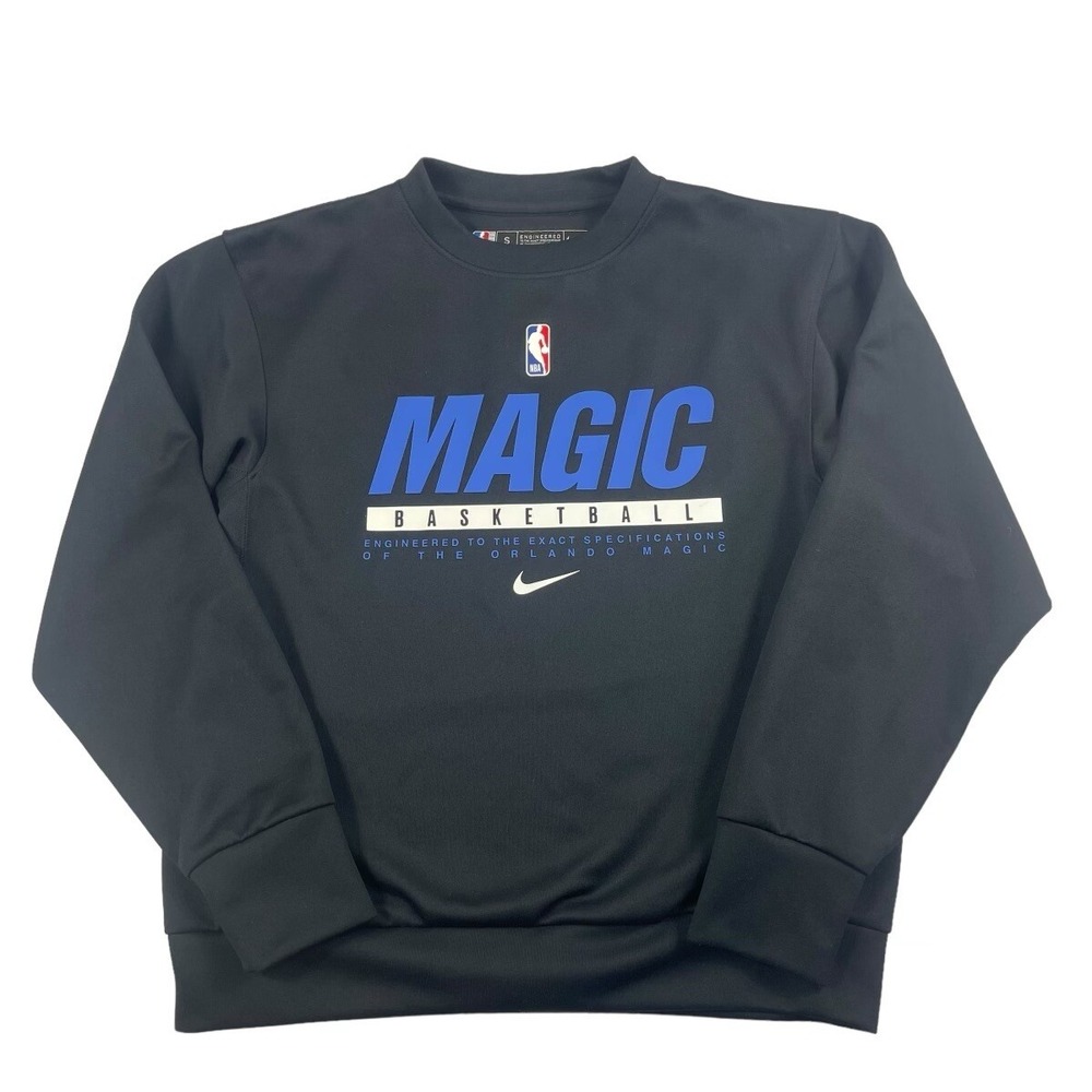 Nike Orlando Magic Mens Black Crewneck Sweatshirt Size Small NBA Dri-FIT
